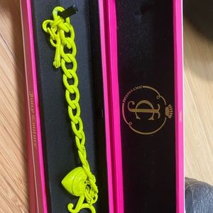 Neon Yellow Charm Bracelet Juicy Couture